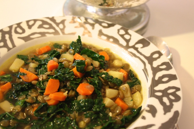Lentil, Kale & Potato Soup - fertility-friendly recipe