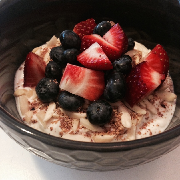 Full-fat Yogurt Parfait with Berries and Flax Seed - fertility friendly recipes